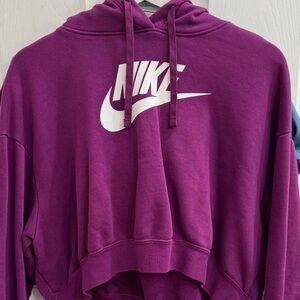 Nike Women's Magenta Crop Small Hoodie